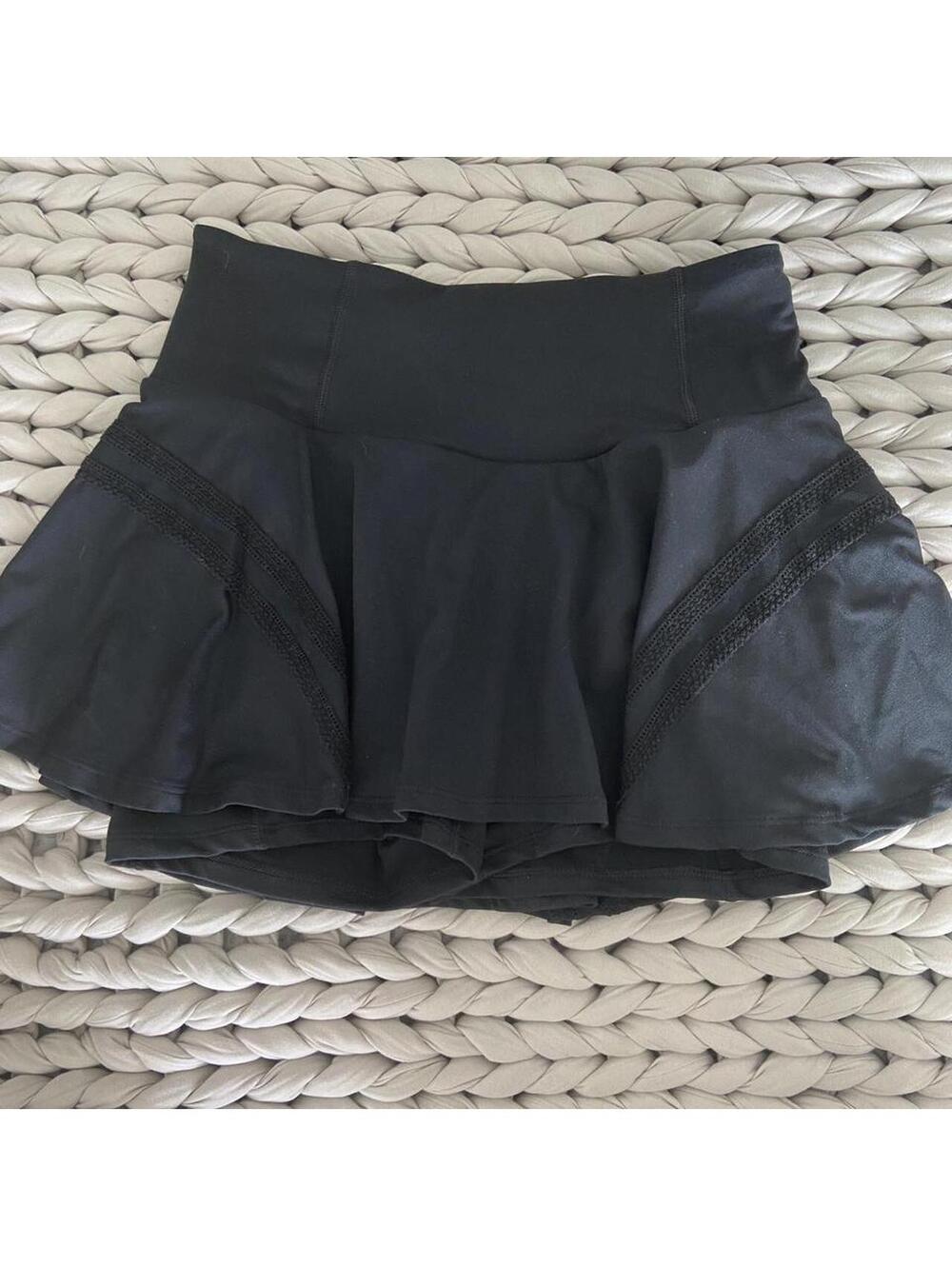 Free People movement athletic black tennis skirt skort size S - Picture 2 of 4